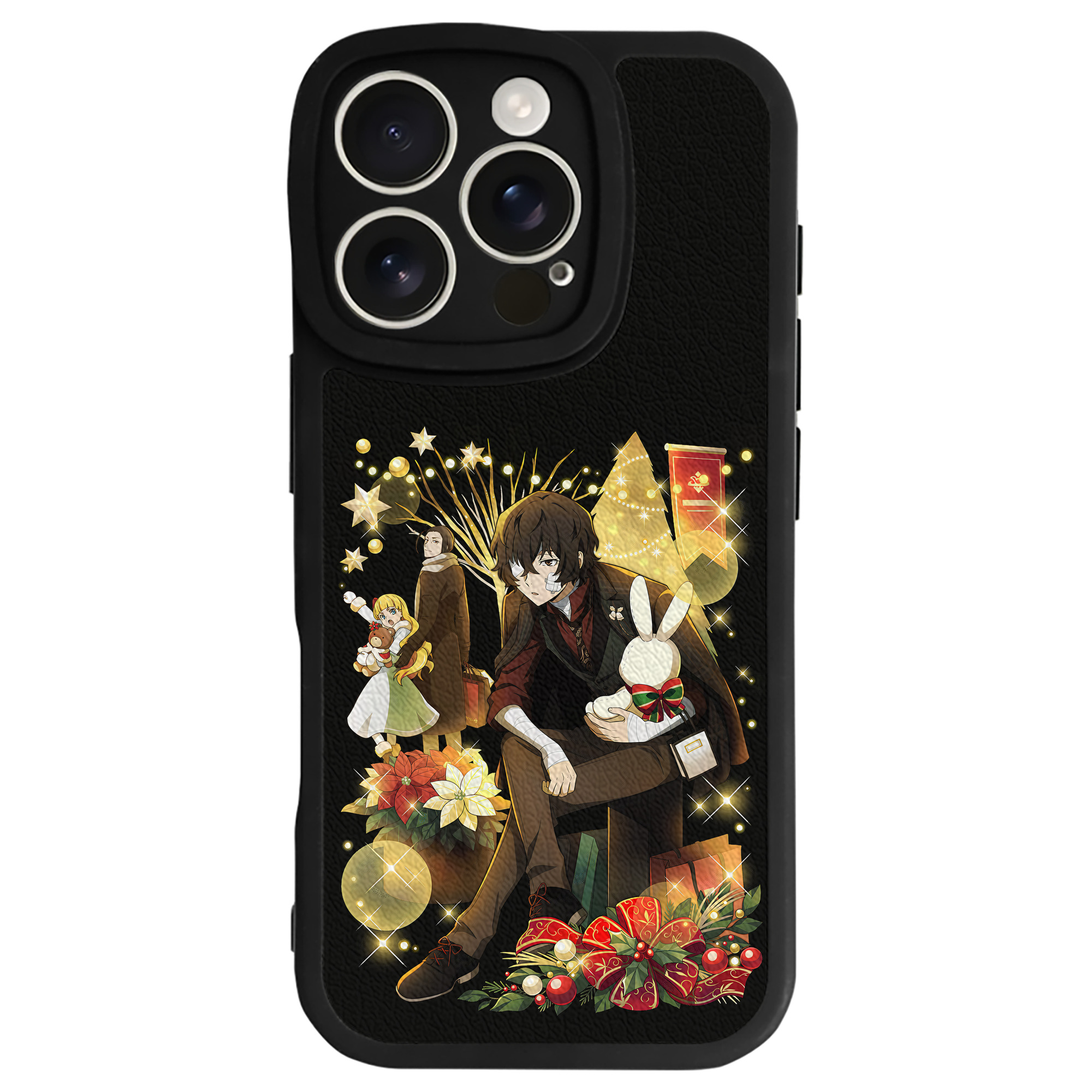 （画像用） 文豪ストレイドッグス Bungo Stray Dogs 【iPhone 16シリーズ対応】シリコンスマホケース（レザー調） 材質：シリコン